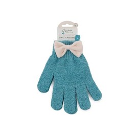 Isabelle Laurier - Pack of 2 Bath and Shower Exfoliating Gloves - Wash Cloth Exfoliating - Blue - Gift for Women