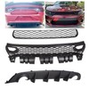 ECOTRIC Grille Bezels and Rear Bumper Diffuser Compatible with 2015-2019