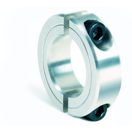 Climax Metal 2C-100-A Aluminum Two-Piece Clamping Collar, 1" Bore Size, 1-3/4" OD, With 1/4-28 x 5/8 Set Screw