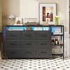 TV Stand for 60 Inches TV,Dresser with Charging Station &