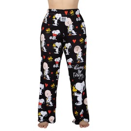 BRIEF INSANITY Snoopy Floral Lounge Pajama Pants for Men and Women (S-XXL) (Multicolored, Medium)