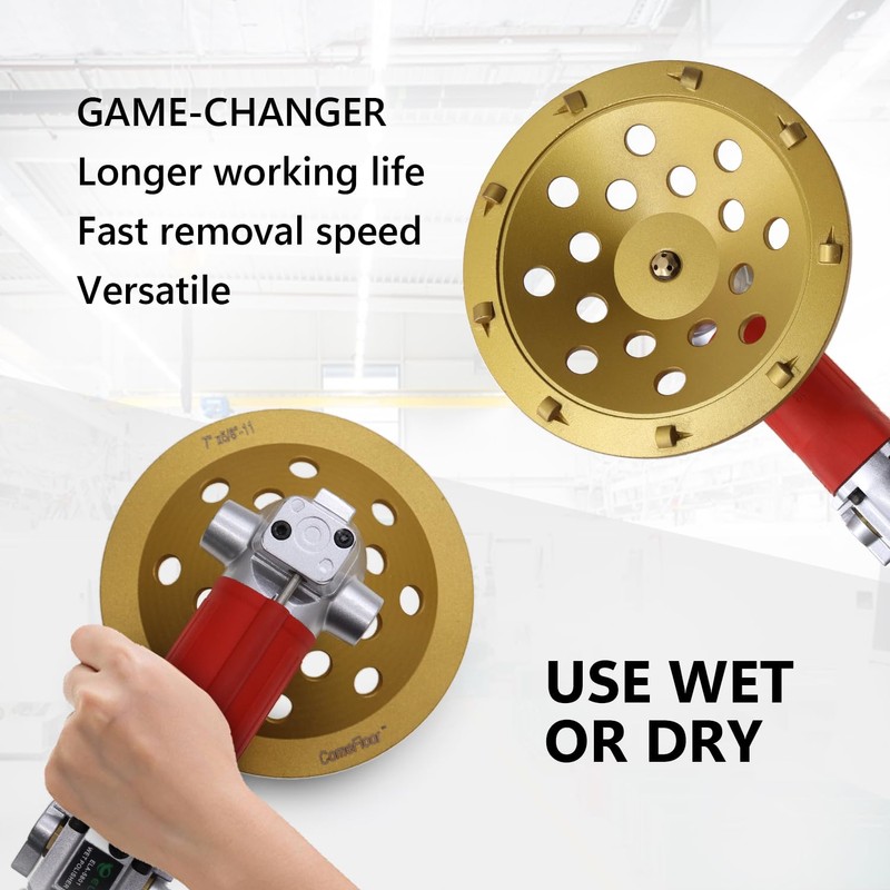 7 Inch PCD Grinding Cup Wheel 9 Segments for Epoxy