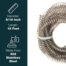 4LIFETIMELINES 5/16" x 25 ft Copper Nickel Brake Line Replacement Kit, Includes 16 ft Stainless Steel Gravel and Rock Guard for Protection Against Damage and Debris