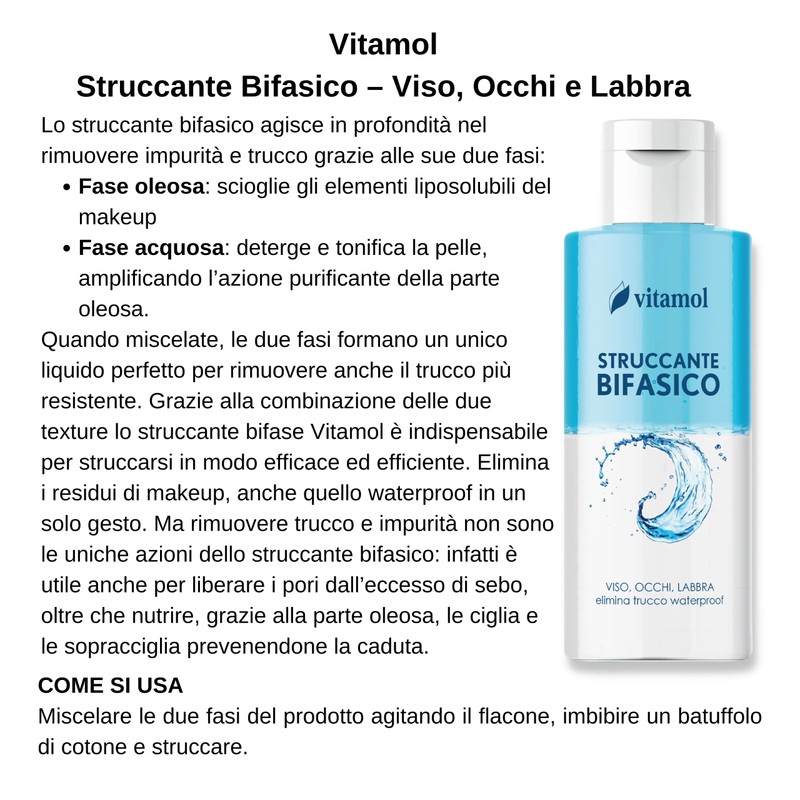 Vitamol Face/Eye Makeup Remover - 125ml