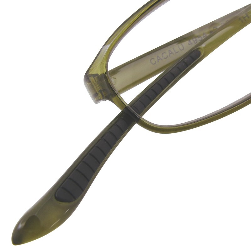 [CACALU] 首に掛かる 老眼鏡 スクエア おしゃれ シニアグラス 軽量 TR90素材 ブルーライトカット くもり止めコート