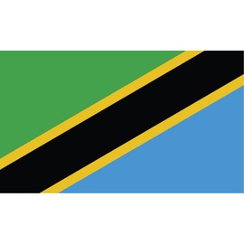 JMM Industries Tanzania Flag Vinyl Decal Sticker Jamhuri ya Muungano wa Tanzania Car Window Bumper 2-Pack 5-Inches by 3-Inches Premium Quality UV-Resistant Laminate PDS548