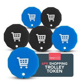 SOL SOL 6pk Shopping Trolley Token C Acrylic Pound Coin Trolley Token for Supermarket Cart & Gym Locker C Lightweight C Can Fit to New Trolleys & Lockers