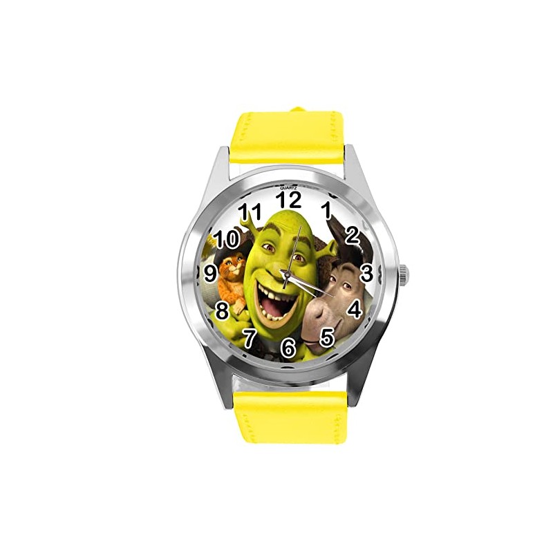 TAPORT Yellow Leather Round Watch for ogre Fans