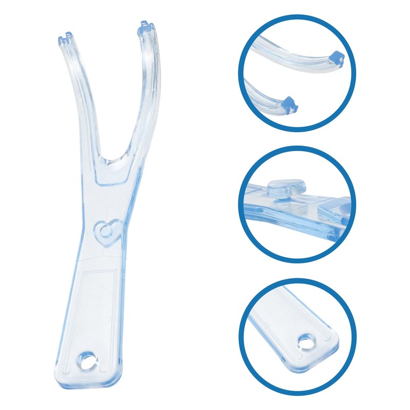 Healifty Dental Floss Holder Rack with Built-in Spool Compact 4.33X1.18X0.51In