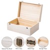 Useekoo Wooden Storage Box with Hinged Lid and Front Clasp,