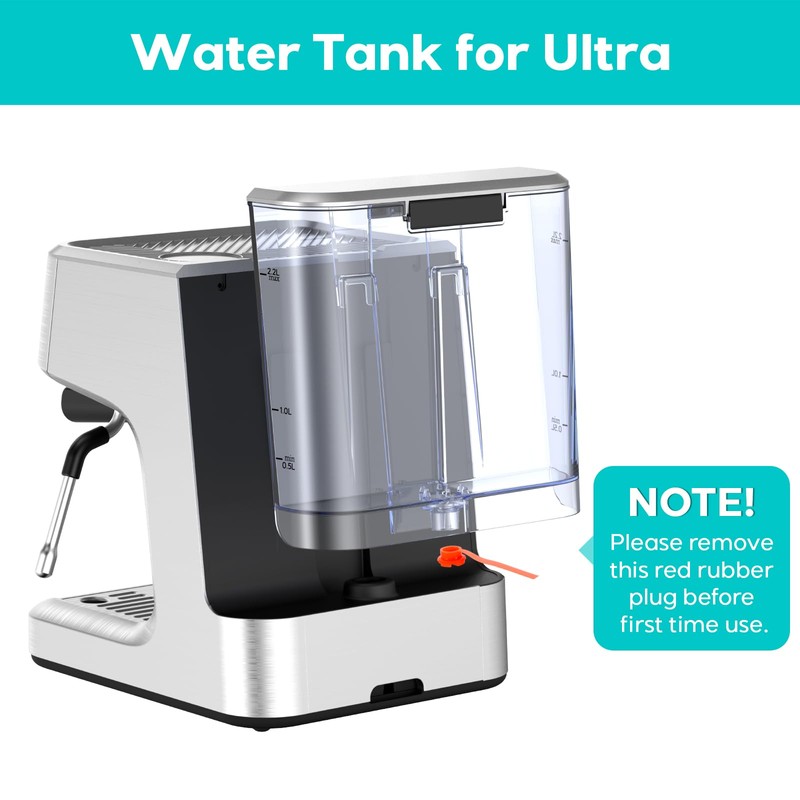 CASABREWS Replacement Water Tank for Espresso Machine ULTRA, 73oz, Transparent