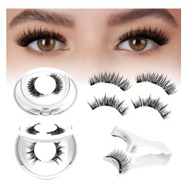 Kit De Pestañas Magnéticas Reutilizables Con Aplicador Dos Pares De Pestañas Magnéticas -24p-k7 D
