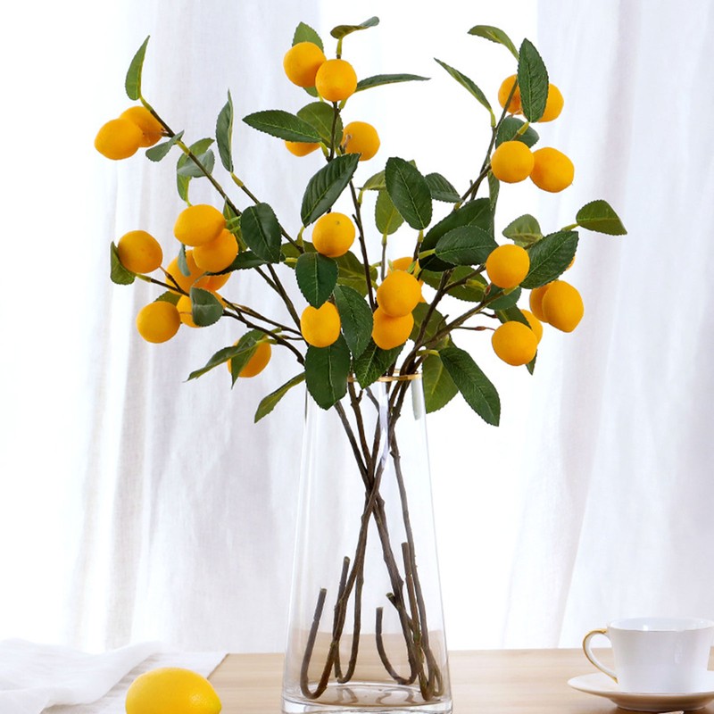 Artificial Tangerine Branches Simulation Orange Branch Lifelike Decorative Fake Fruit