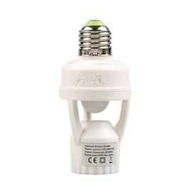 Portalámparas Activado por Movimiento, 6 M de Distancia de Detección E27 Sensor de Luces Socket de Alta Sensibilidad 100-240 V para Garaje