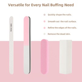 Nail Gel Polish Remover Tool Kit: Nail Files 100/180, Nail Buffer Block, Cuticle Nippers, Cuticle Trimmer, Cuticle Pusher, Nail Tools, Pedicure & Manicure Tools, Nail Prep Kit, Manicure Kit for Women
