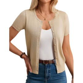 Womens Summer Lightweight Cardigan Short Sleeve Open Front Casual Loose Button Down Tops America Flag Sweater Tops 2XL