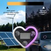 Car LED Ambient Light, Solar-Powered Heart-Shaped LED Neon Light, 5