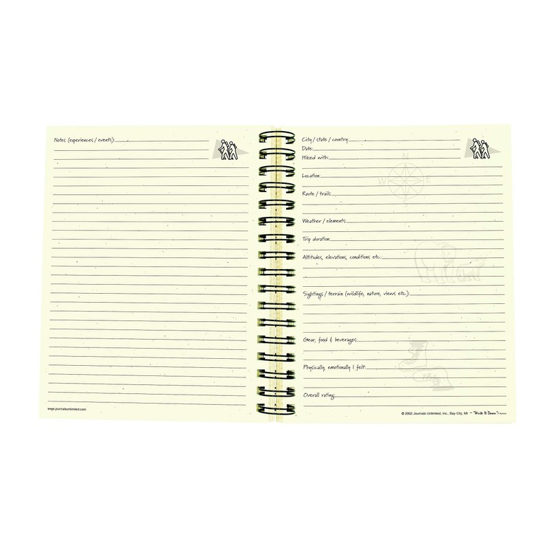 Journals Unlimited "Write it Down!" Series Guided Journal, Hiking, A