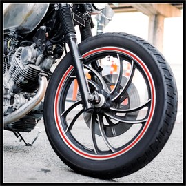 Hihaha 18pcs Fits 16-19inch Rim Motorcycle Car Wheel Rim Sticker Strip Red Durable Material