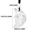 mookaitedecor Natural Healing Crystal Necklace Smiling Moon Face Pendant for