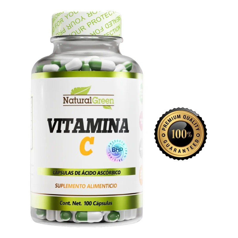 Natural Green Vitamina 100caps 500mg Alta Absorción Pureza