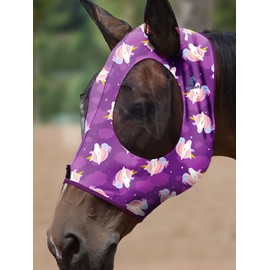 Mask Tech Horse Fly Mask Elasticity Breathable Fabric with UV Protection Soft Mesh for Horse On-Cloud Horn Anima L