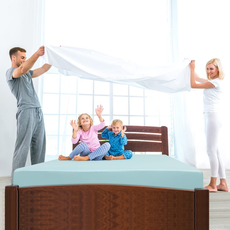PiccoCasa Bamboo Fitted Sheet, Viscose from Bamboo Soft Silky Breathable