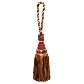 Beautiful Large 8" (20cm) Tassel (KTH8) Burgundy Gold Red Multicolor #1253 (Carmine Red, Yellow Gold, Dark Red) Individually Sold