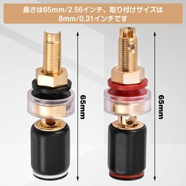 Banana Plug Speaker Terminals Free Welding Terminals Binding Post Copper Terminals Speaker Terminals Free Welding Copper Terminals 4mm Speaker Connections Red Black Brass Rust Proof Free Welding Conductive for Banana Plugs 4mm Banana Plugs (1 Pair)