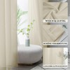 CUCRAF Solid Sheer Linen Look Voile Curtain, Window Curtain Sets,
