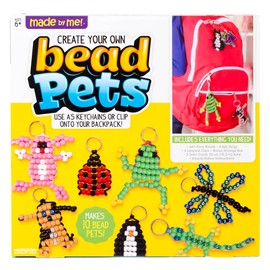Made By Me Create Your Own Bead Pets by Horizon Group Usa, Includes Over 600 Pony Beads, 6 Key Rings, Storage Box & Much More