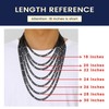 Black Figaro Chain for Men 9MM 18 inch Stainless Steel