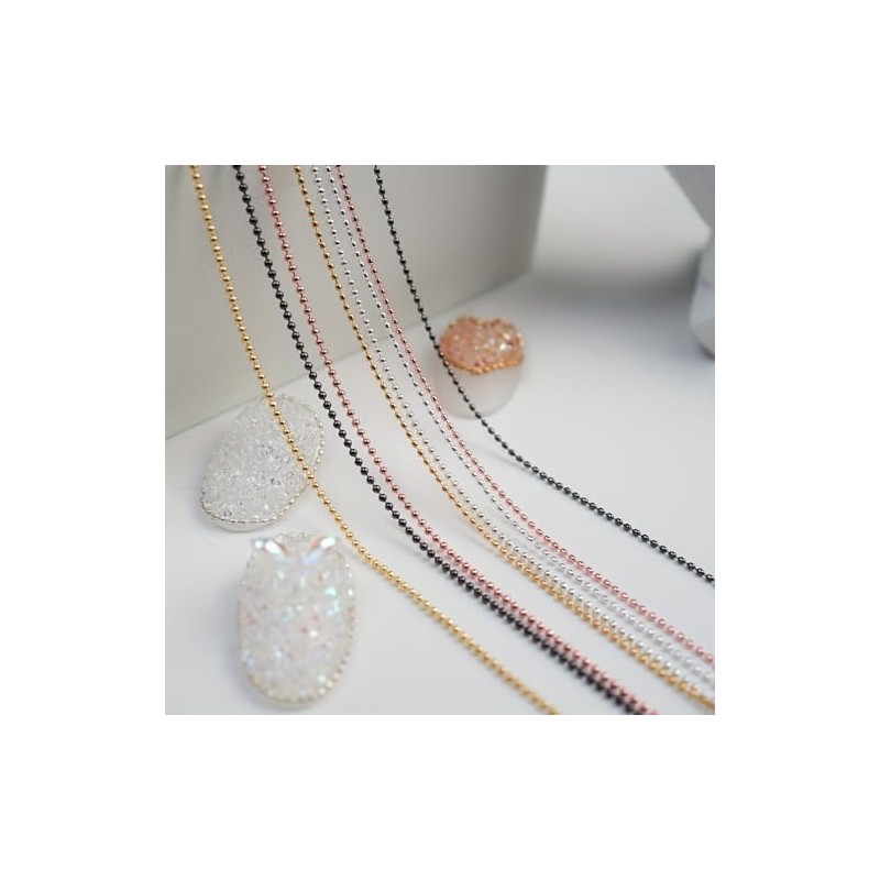 Ultra-fine 0.8mm Metal Nail Chain Charms - Cuttable 50CM Length