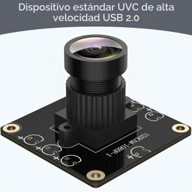 innomaker Cámara USB 2.0 UVC 1080P, 130 Gran Angular, Plug  Play para PC, Raspberry Pi, Jetson Nano y SBC. Compatible con Windows, Linux, Android y