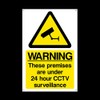 CCTV 24hr Surveillance 3mm Metal Sign with 4 Pre-Drilled Holes