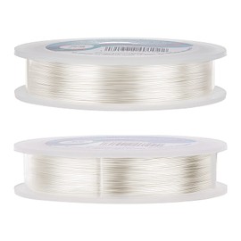 BENECREAT 28 Gauge Silver Copper Wire 328 Feet Jewelry Craft Wire Tarnish Resistant Coil Wire Thin Wire for Crafts, Beading Jewelry Making, Gardening