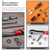 Tofficu 8Sets Impact Wrench Retaining Ring Durable Breakage Drive Socket