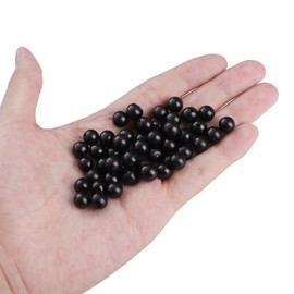 Beadia Natural Black Ebony Wood Sandalwood Beads 8mm Round Rosewood Beads for DIY Mala Prayer Necklace Bracelet Making 3.5oz