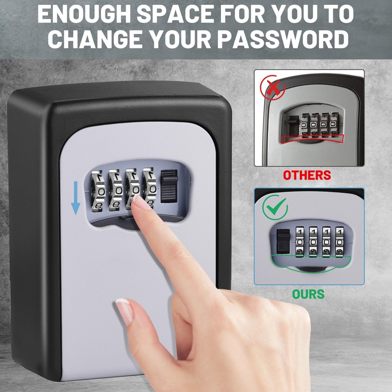 Key Lock Box for Outside - Sturdy and Durable Lock