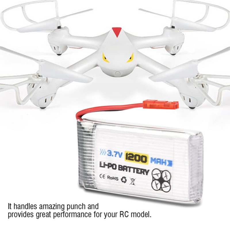 ENGPOW 3.7V 1200mAh Rechargeable LiPo Battery with JST Plug RC