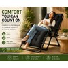 Black Reclining Lounge Chair for Relaxation - Plush Foldable Comfort