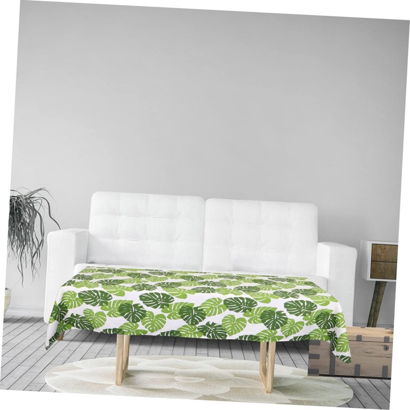 MAGICLULU Leaf Printed Tablecloth for Hawaii Parties Cotton and Flax