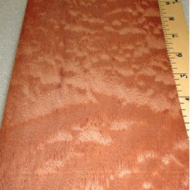 Sapele Pommele (Figured/Quilted) Wood Veneer 6" x 9" raw no Backing 1/42" Thick
