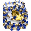 Nazareth Store Catholic Gold Crystal Beads Gold Rosary Flowers Beaded