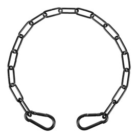 MBAIYO Adjustable Metal Gate Chain Lock with Carabiners, 20'' Durable Outdoor Fence Latch Door Chain Lock for Pet Cages Dog Kennels Barns Livestock Enclosures