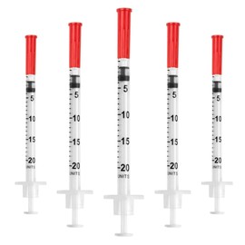 100 pezzi 0,5 ml U40 Plastic Tube 29G x 1/2" (0,33 x 12,7 mm) – Confezionato singolarmente – Per la cura degli animali – Strumenti di misurazione e dosaggio multiuso precisi