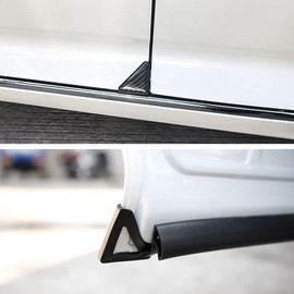 JNNJ 2Pcs Car Door Corner Anti-Scratch Cover, PVC Car Side Door Corners Protector, Auto Door Corner Anti-Collision Rubber Guard, Universal Vehicles Front Doors Corners Decorative Guard Cover(Black)