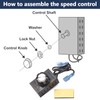 Hiorucet Fireplace Thermostat & Rheostat Variable Speed Control Switch for