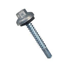 Long Life Metal Roofing Screws (250 Count) (Multiple Colors, and Quantities) Metal to Wood and Metal to Metal, Domed Cap Head EPDM Washer, Free Hex Bit with Order (#12 Metal to Metal, Zinc, 250)