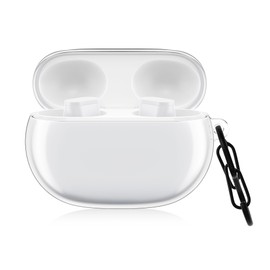 kwmobile Earphones Case Compatible with Beats Studio Buds - Crystal TPU Two-Part Earbuds Case - Transparent